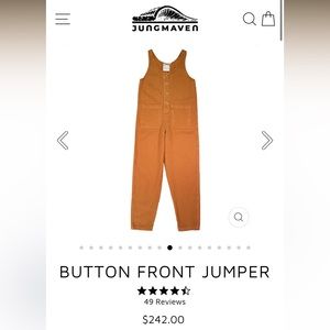 JUNGMAVEN BUTTON FRONT “jumper”, jumpsuit, size large, color: copper